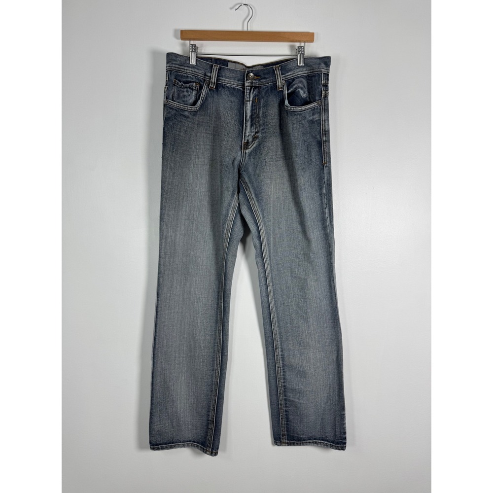 Classic Americana Halifax Mens 36x34 Straight Leg Jeans Blue Faded Wash Denim
